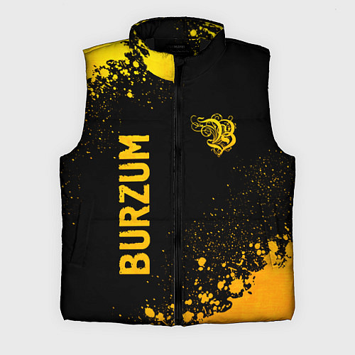 Мужской жилет Burzum - gold gradient вертикально / 3D-Черный – фото 1