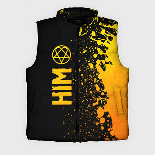 Мужской жилет HIM - gold gradient по-вертикали / 3D-Черный – фото 1