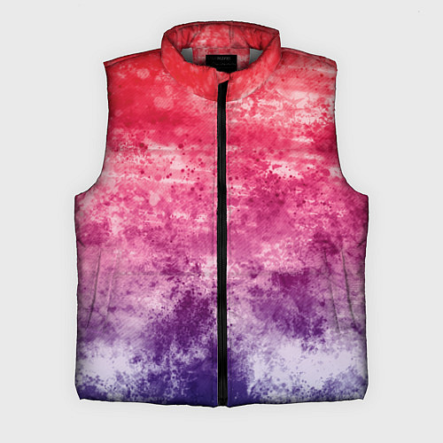 Мужской жилет Абстракция - сине-красный беспорядок / 3D-Светло-серый – фото 1