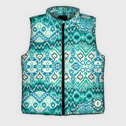 Мужской жилет Орнамент узбекского народа - икат / 3D-Светло-серый – фото 1