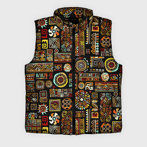 Мужской жилет Африканский этнический орнамент / 3D-Черный – фото 1