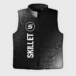 Мужской жилет Skillet glitch на темном фоне по-вертикали