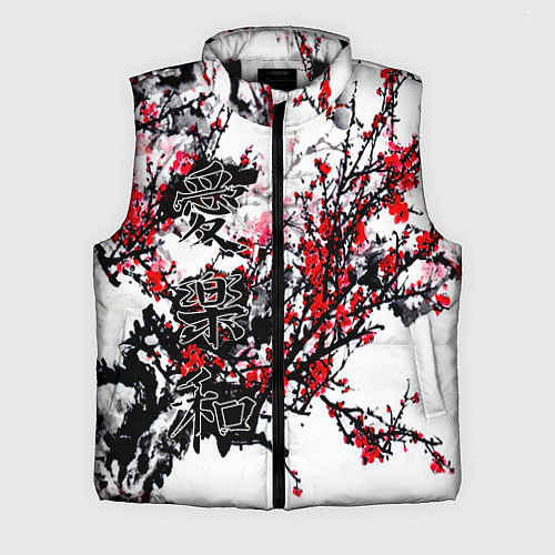 Мужской жилет Японский стиль иероглифы / 3D-Черный – фото 1