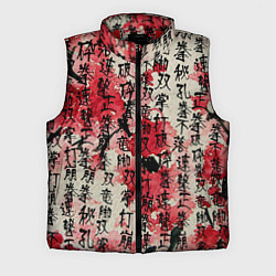 Мужской жилет Японский стиль паттерны, цвет: 3D-красный
