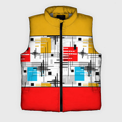 Мужской жилет Узор красного горчичного цвета, цвет: 3D-светло-серый