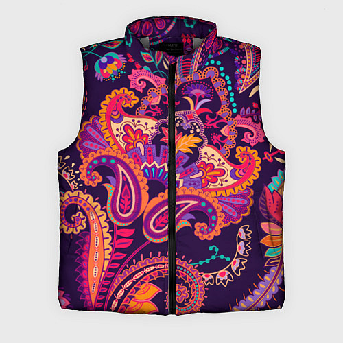Мужской жилет Индийские этнические узоры / 3D-Светло-серый – фото 1