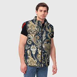Мужской жилет Индийские этнические узоры пейсли, цвет: 3D-красный — фото 2