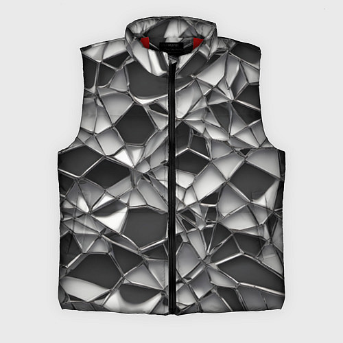 Мужской жилет Чёрно-белая сетка / 3D-Красный – фото 1