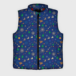 Мужской жилет Паттерн на новогоднюю тему, цвет: 3D-красный