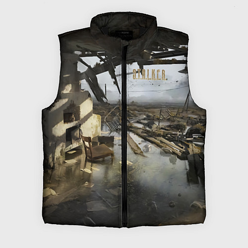 Мужской жилет STALKER 2 дом на болотах / 3D-Черный – фото 1