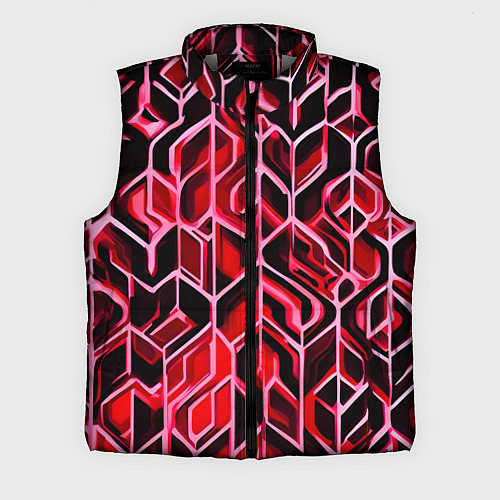 Мужской жилет Красный узор / 3D-Светло-серый – фото 1