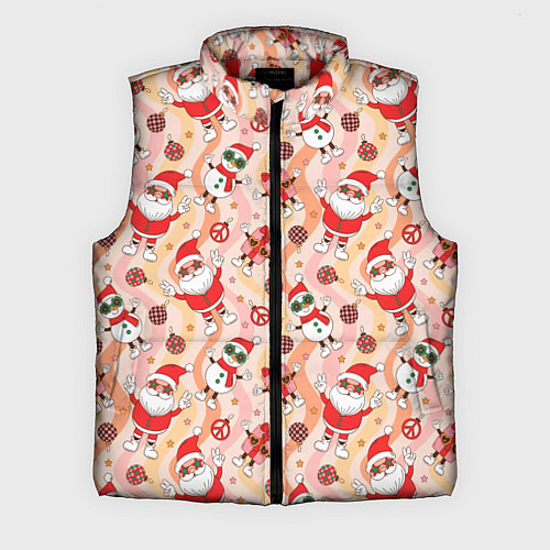 Мужской жилет Праздничный новогодний узор / 3D-Красный – фото 1