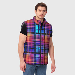 Мужской жилет Неоновый паттерн, цвет: 3D-светло-серый — фото 2