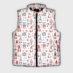 Мужской жилет Акварельные гномы, цвет: 3D-черный