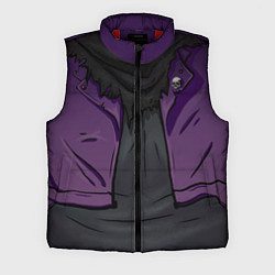 Мужской жилет Фиолетовая косуха лича с черепами, цвет: 3D-красный