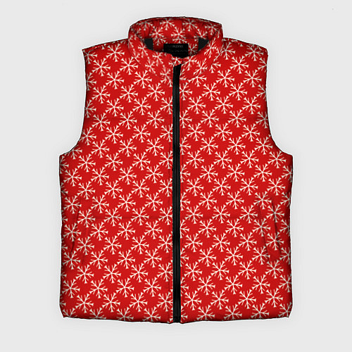 Мужской жилет Паттерн снежинки красный / 3D-Черный – фото 1