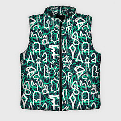 Мужской жилет Символы каракули, цвет: 3D-черный