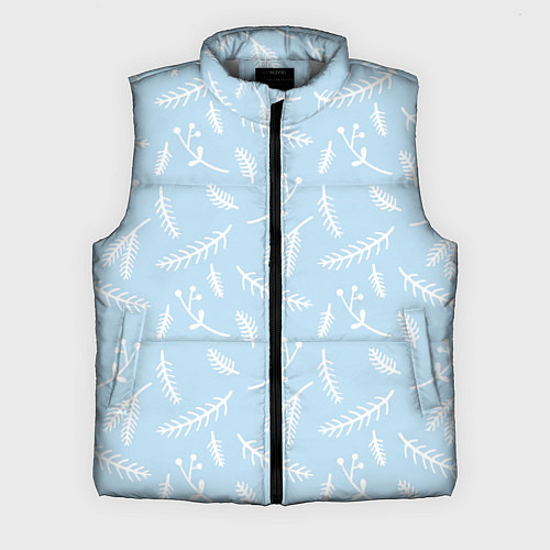 Мужской жилет Нежный новогодний узор / 3D-Светло-серый – фото 1