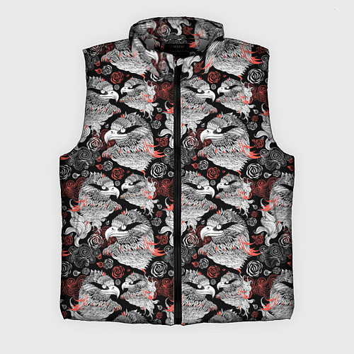 Мужской жилет Портреты орлов / 3D-Светло-серый – фото 1