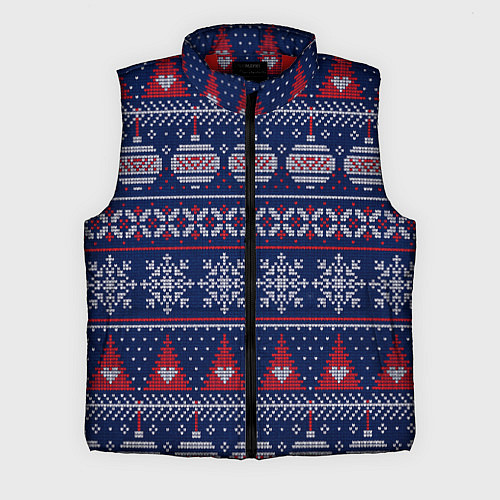 Мужской жилет New Years sweater / 3D-Красный – фото 1