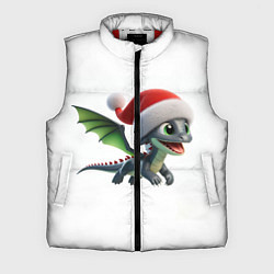 Мужской жилет Милый дракончик, в шапке деда мороза