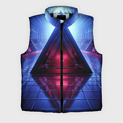 Мужской жилет Фиолетовое свечение за треугольной абстракцией