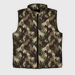 Мужской жилет Лошади камуфляж, цвет: 3D-черный