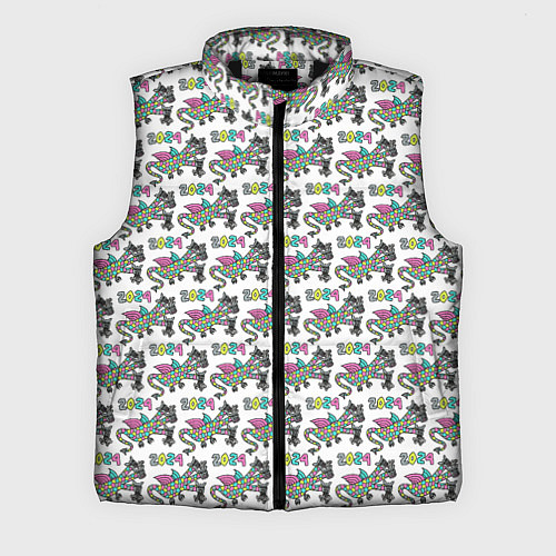 Мужской жилет Паттерн детский со Змеем Горынычем / 3D-Черный – фото 1