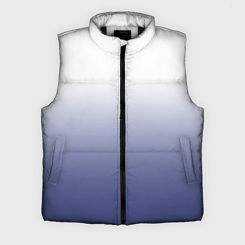 Мужской жилет Туманный градиент бело-синий / 3D-Черный – фото 1
