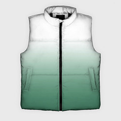 Мужской жилет Туманный градиент бело-зелёный, цвет: 3D-черный