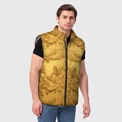 Мужской жилет Золото объемные узоры, цвет: 3D-светло-серый — фото 2