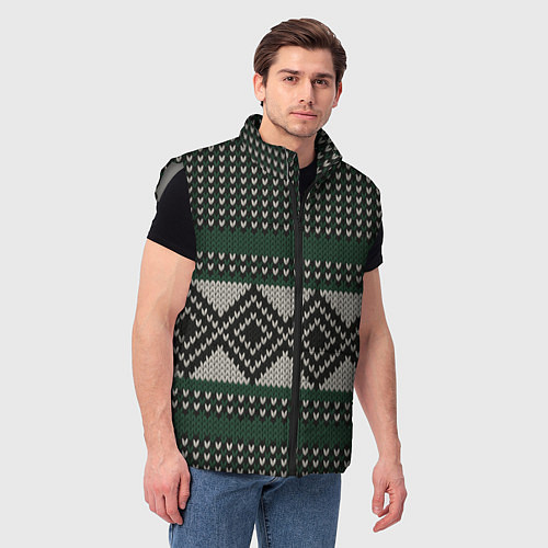 Мужской жилет Свитер Вовы Адидаса / 3D-Светло-серый – фото 3