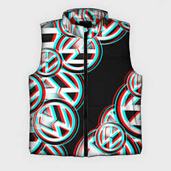 Мужской жилет Volkswagen glitch pattern, цвет: 3D-красный