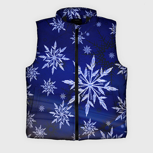 Мужской жилет Зима и снежинки / 3D-Черный – фото 1
