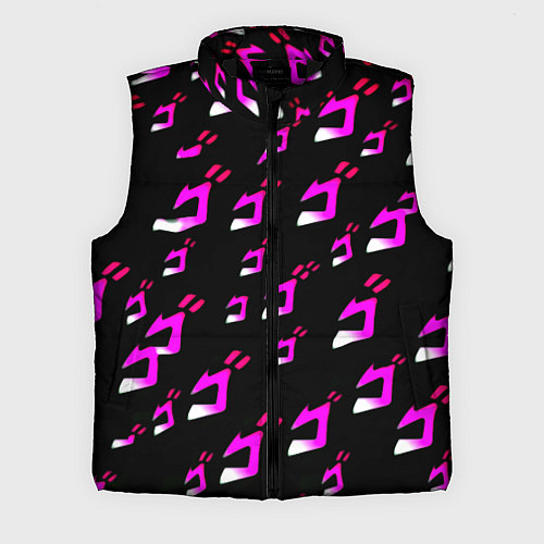 Мужской жилет JoJos Bizarre neon pattern logo / 3D-Черный – фото 1