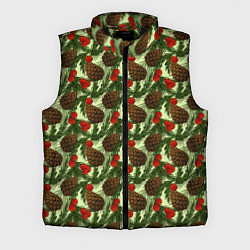 Мужской жилет Еловые шишки с клюквой