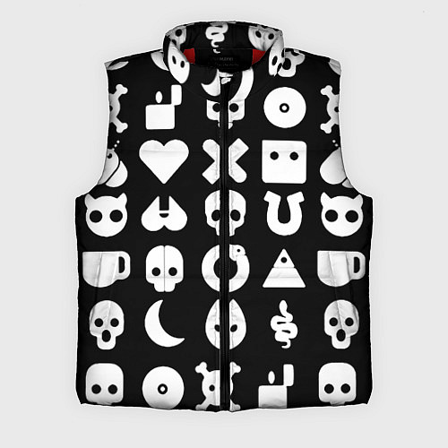 Мужской жилет Любовь смерть и роботы паттерн / 3D-Красный – фото 1