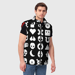 Мужской жилет Любовь смерть и роботы паттерн, цвет: 3D-красный — фото 2