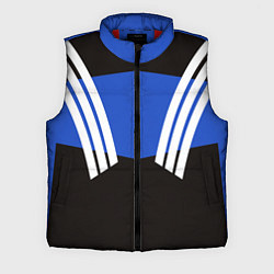 Мужской жилет Олимпийка 90х - полоски, цвет: 3D-красный