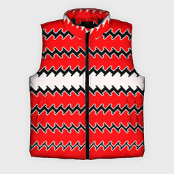 Мужской жилет White and red stripes