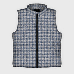 Мужской жилет Клетчатый тёмный серо-синий, цвет: 3D-светло-серый