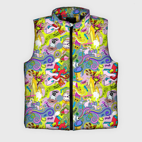 Мужской жилет Hip Hop Graffiti / 3D-Черный – фото 1