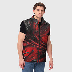 Мужской жилет Чёрная и красная субстанция, цвет: 3D-черный — фото 2