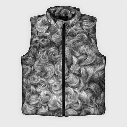 Мужской жилет Кудрявая шерсть баранов / 3D-Черный – фото 1