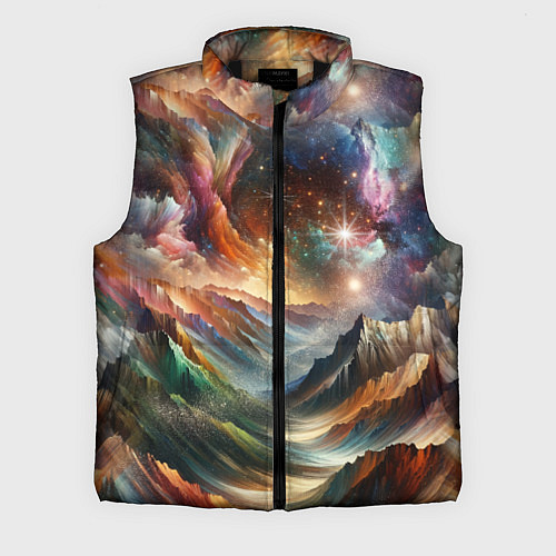 Мужской жилет Горы и блеск / 3D-Черный – фото 1