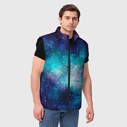 Мужской жилет Космические туманности, цвет: 3D-черный — фото 2