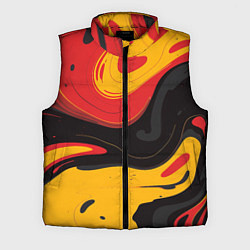 Мужской жилет Красные желтые оранжевые пятна краски