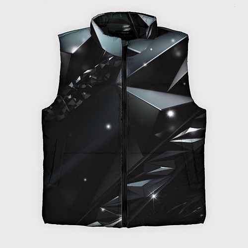 Мужской жилет Black luxury abstract / 3D-Черный – фото 1