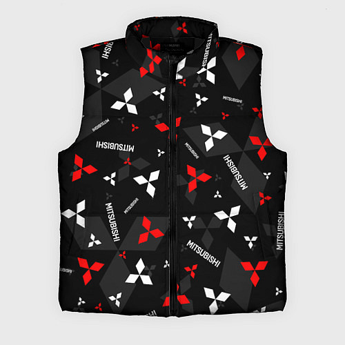 Мужской жилет Mitsubishi - logo pattern / 3D-Черный – фото 1