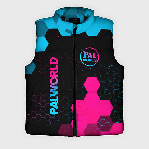 Мужской жилет Palworld - neon gradient вертикально / 3D-Черный – фото 1